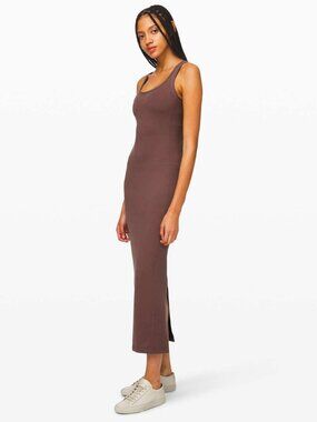 Lululemon Its Rulu Tank Dress Antique Bark